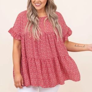 Red Polka Dot Baby Doll Top